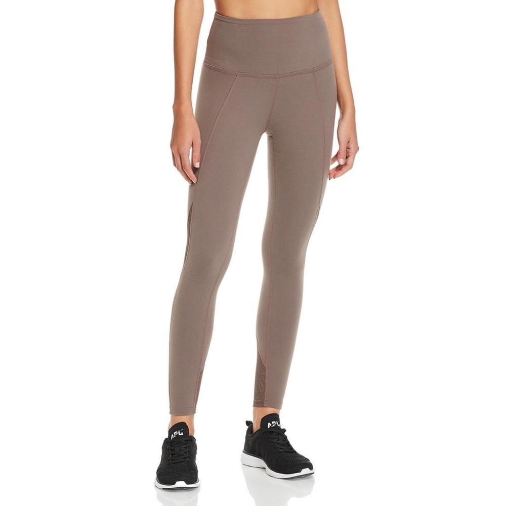 High waisted leggings with brown inserts